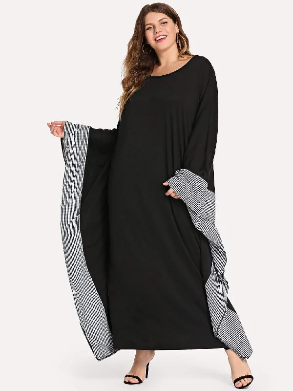 Plus Checked Panel Dress High-low unclassified dresses