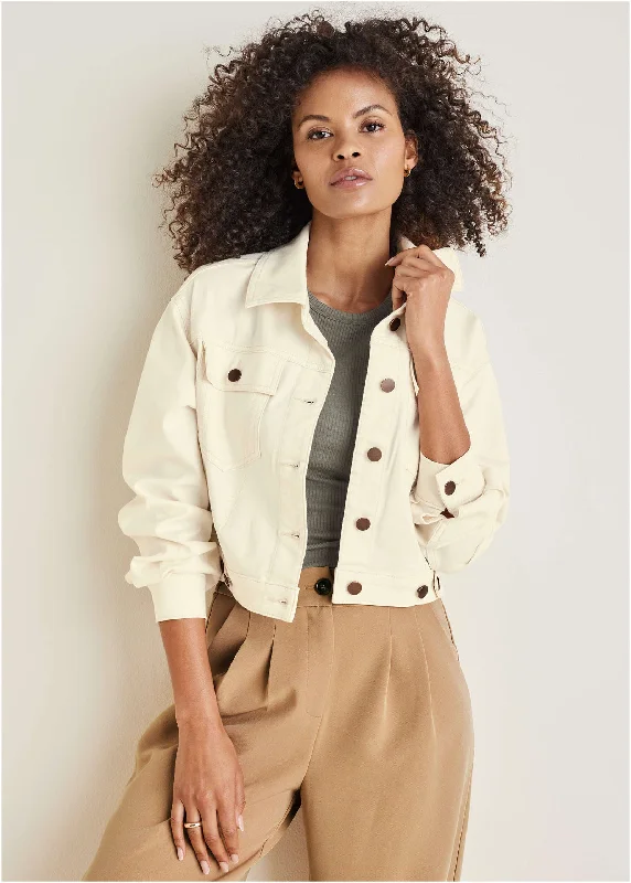 Twill Jacket - Off White Elegant evening unclassified dresses