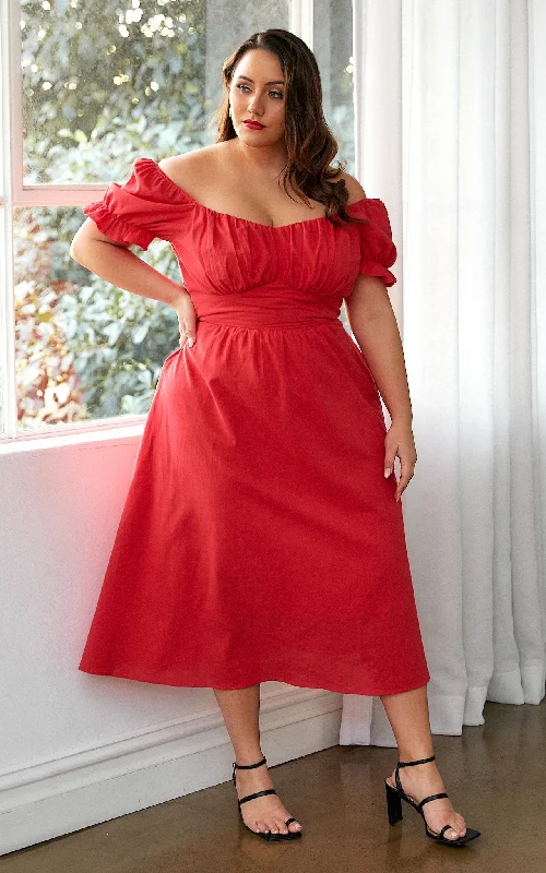 Truvy Dress - Red Knitted unclassified dresses