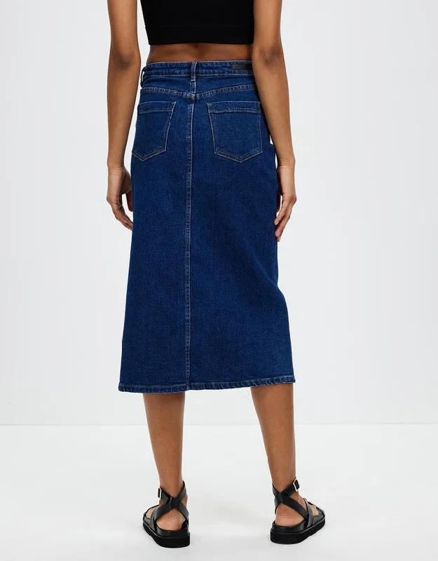 FOXWOOD SCOUT MIDI SKIRT - Indigo