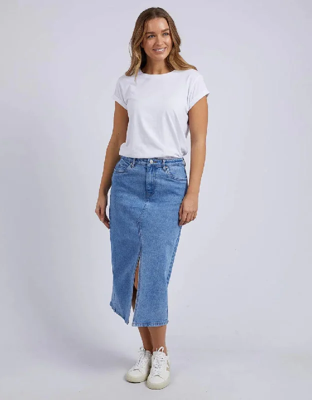 FOXWOOD SCOUT MIDI SKIRT - Mid Blue