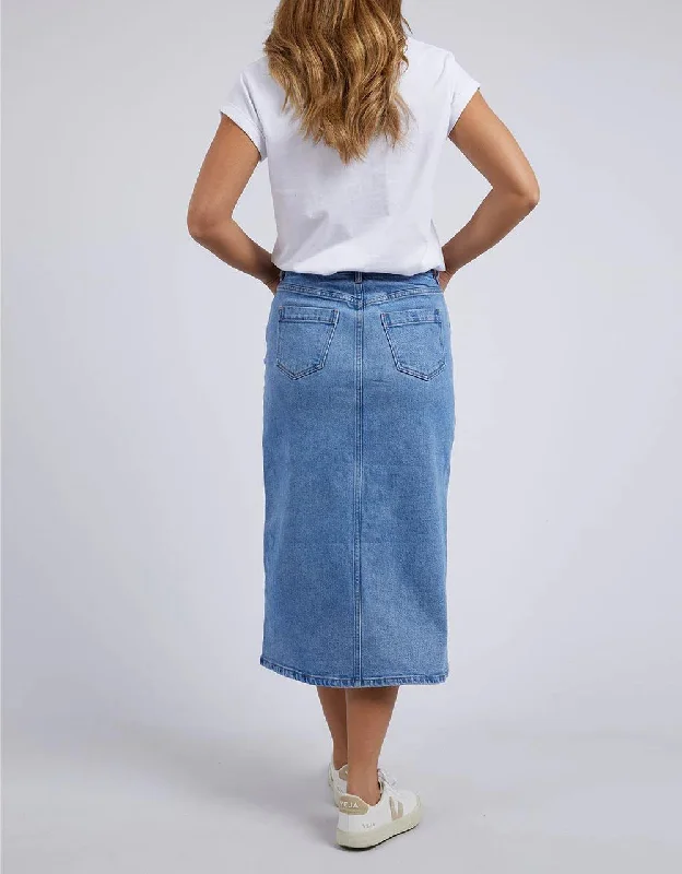 FOXWOOD SCOUT MIDI SKIRT - Mid Blue