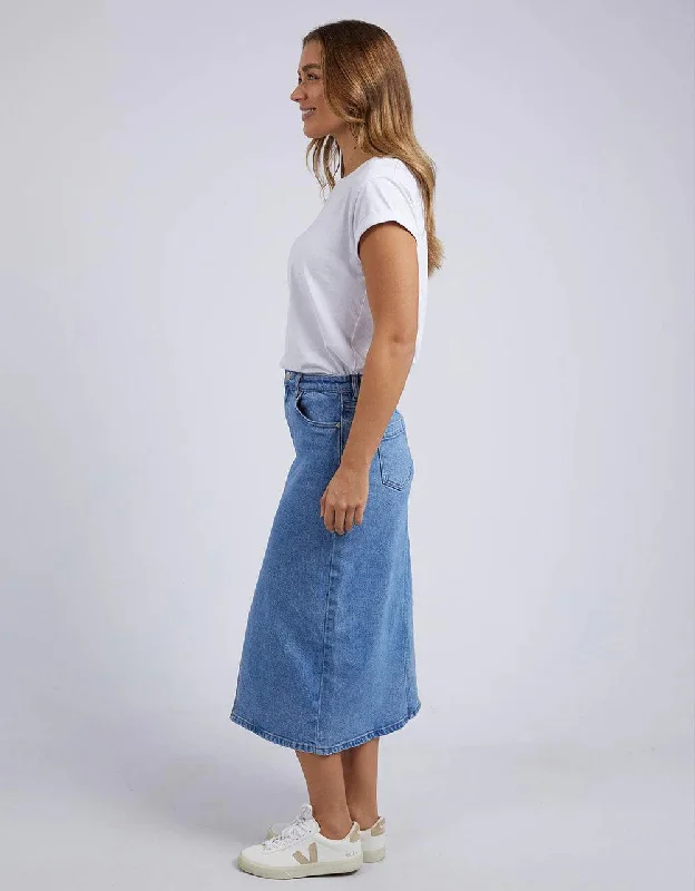 FOXWOOD SCOUT MIDI SKIRT - Mid Blue