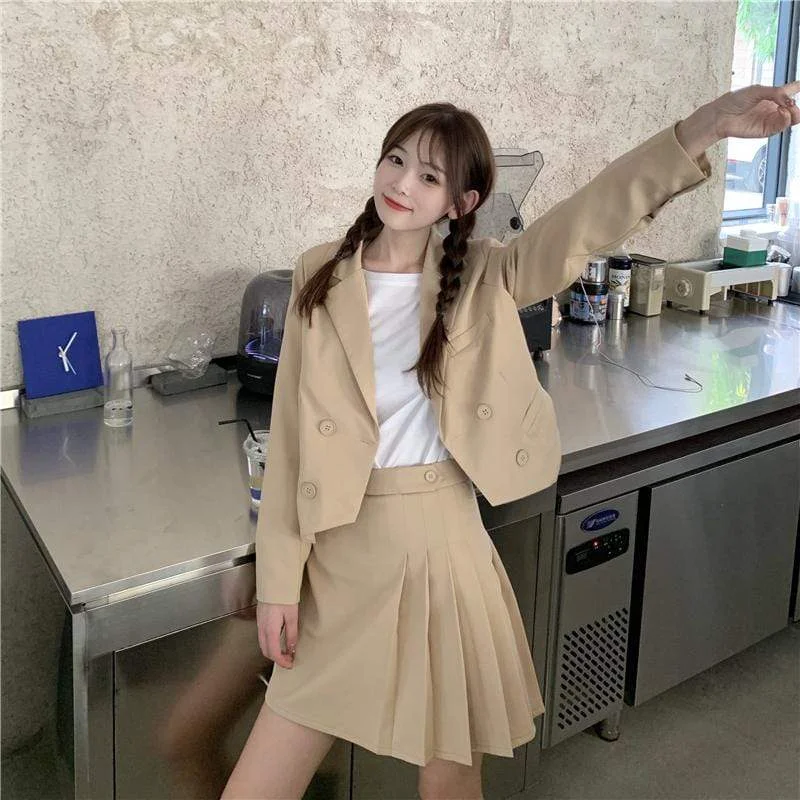 Women's Cute Turn-down Collor Pure Color Coats