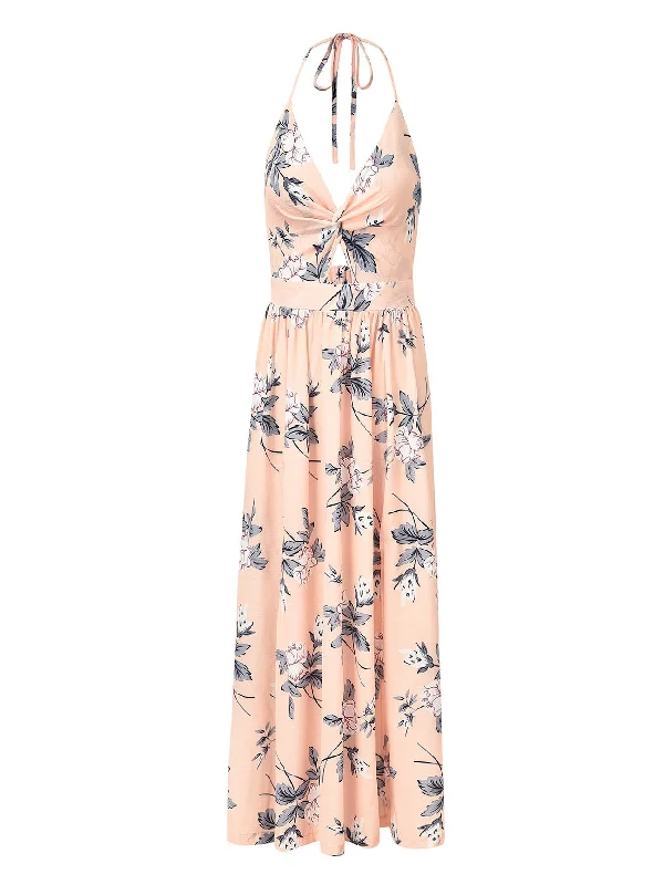 KittenAlarm - V-neck Floral Print Dress