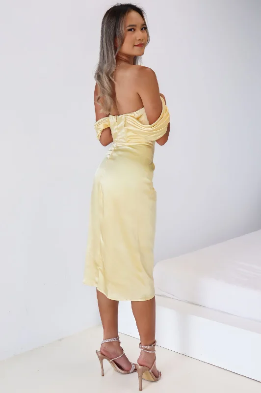 Anastasia Midi Dress - Yellow