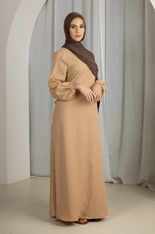 Closed Sleeve Abaya - Shades of Nude