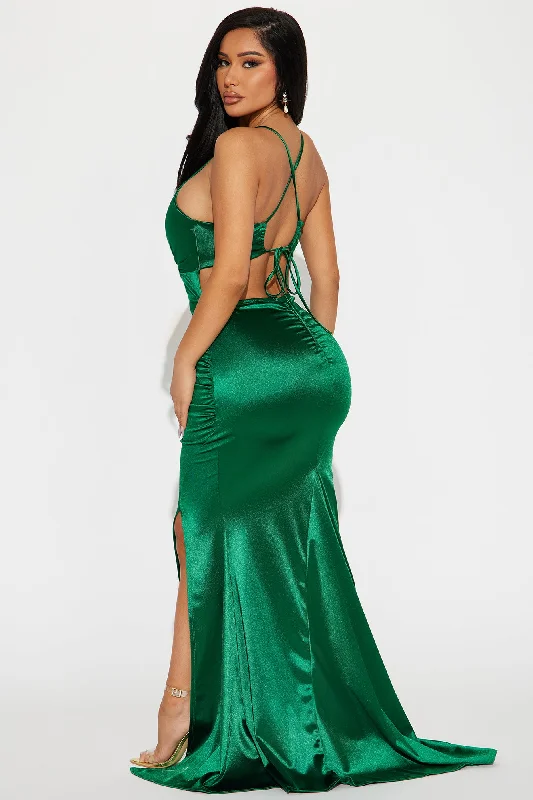 Daniella Ruched Gown - Green