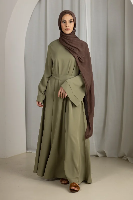 Open Sleeve Abaya  - Shades of Green