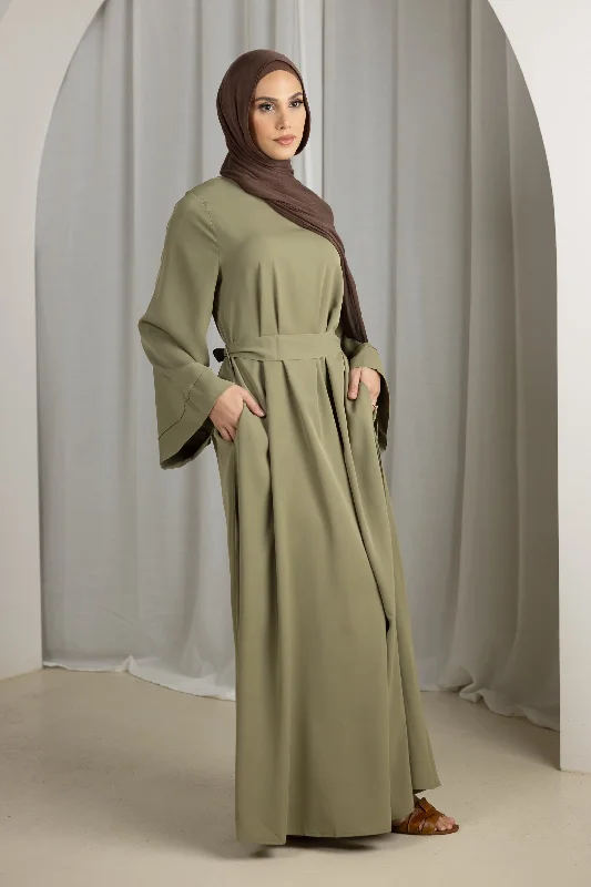 Open Sleeve Abaya  - Shades of Green