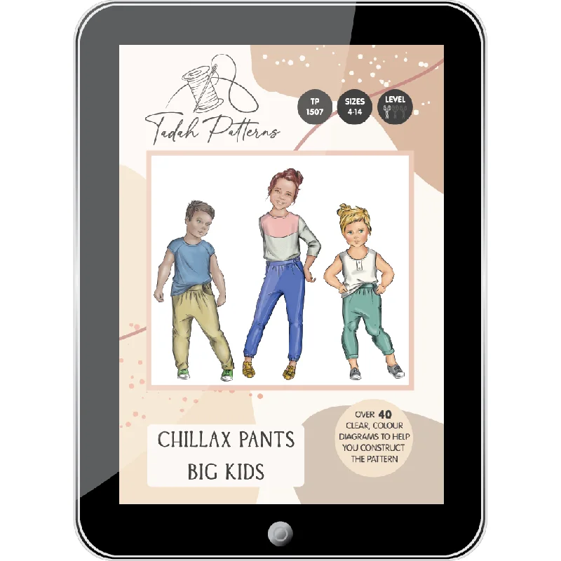 Chillax Pants pattern set - BIG kids