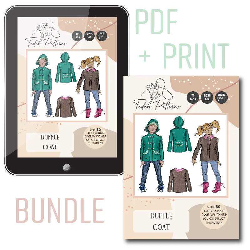 BUNDLE - PRINT pattern + half price PDF