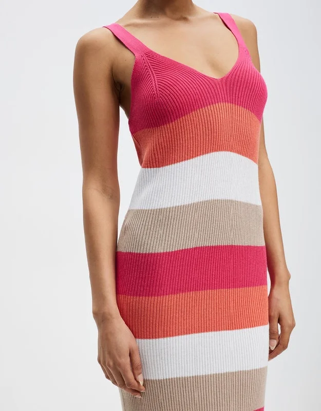 FOXWOOD MOLLY KNIT DRESS - Sunset Stripe