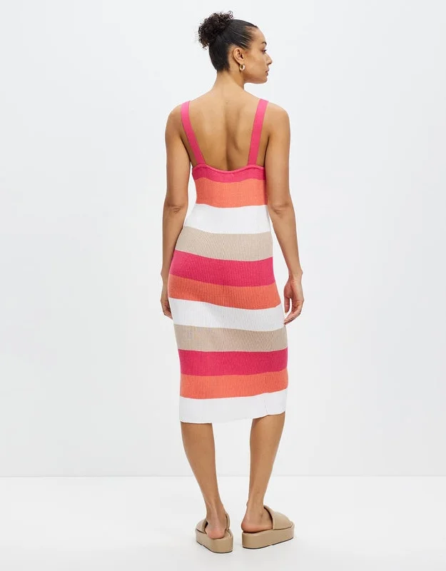 FOXWOOD MOLLY KNIT DRESS - Sunset Stripe