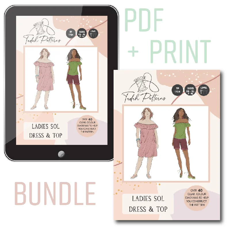 BUNDLE - PRINT pattern + half price PDF