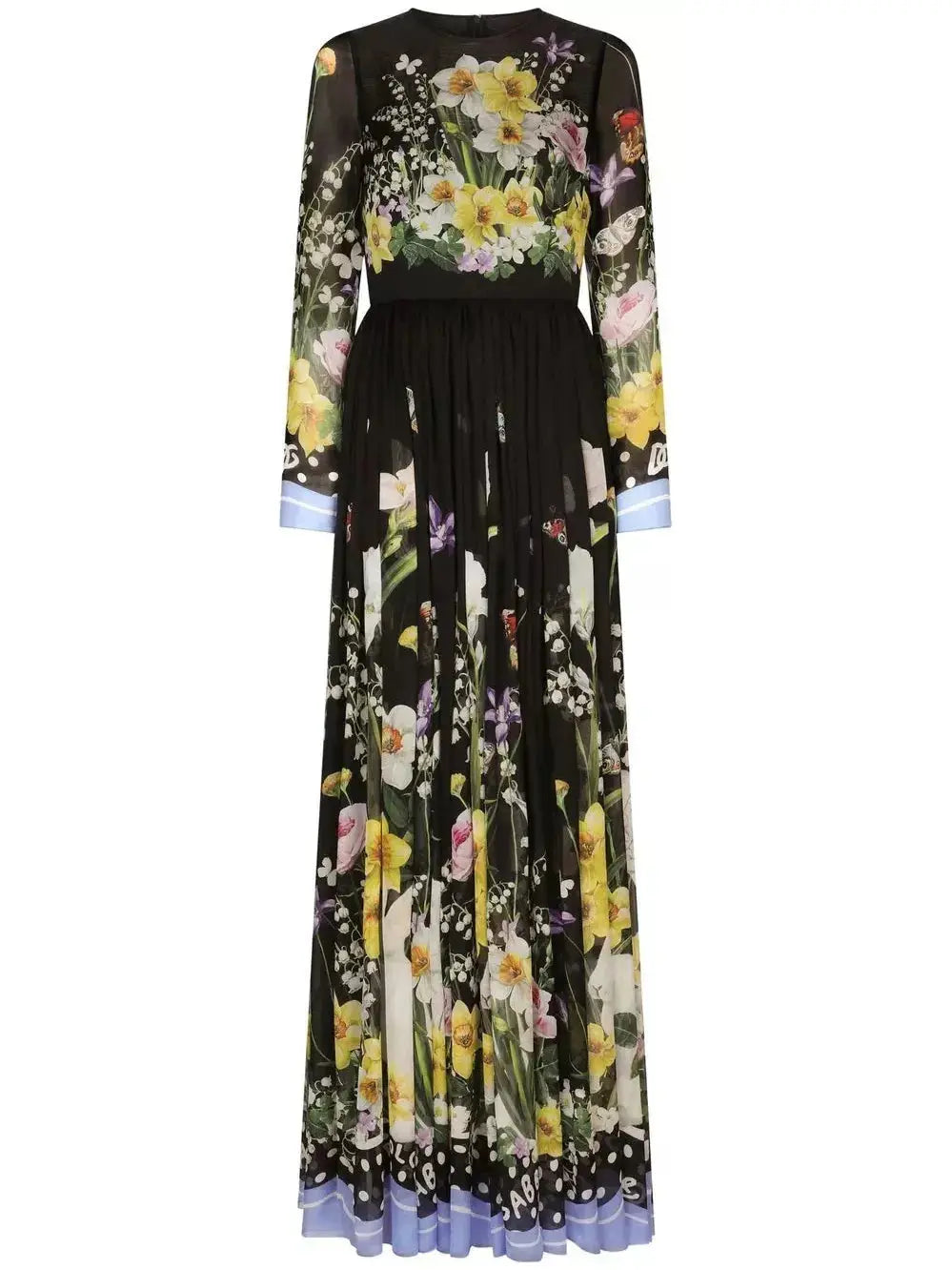 Floral-Print Silk Maxi Dress Zara maxi dresses