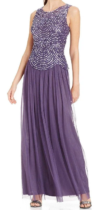 Patra - Long Scallop Motif A-Line Dress P1331SC Smocked maxi dresses
